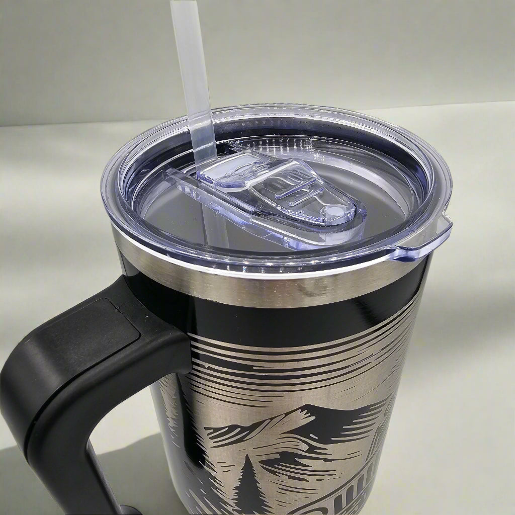 40oz Offroad Tumbler - Laser Engraved with straw and closable lid