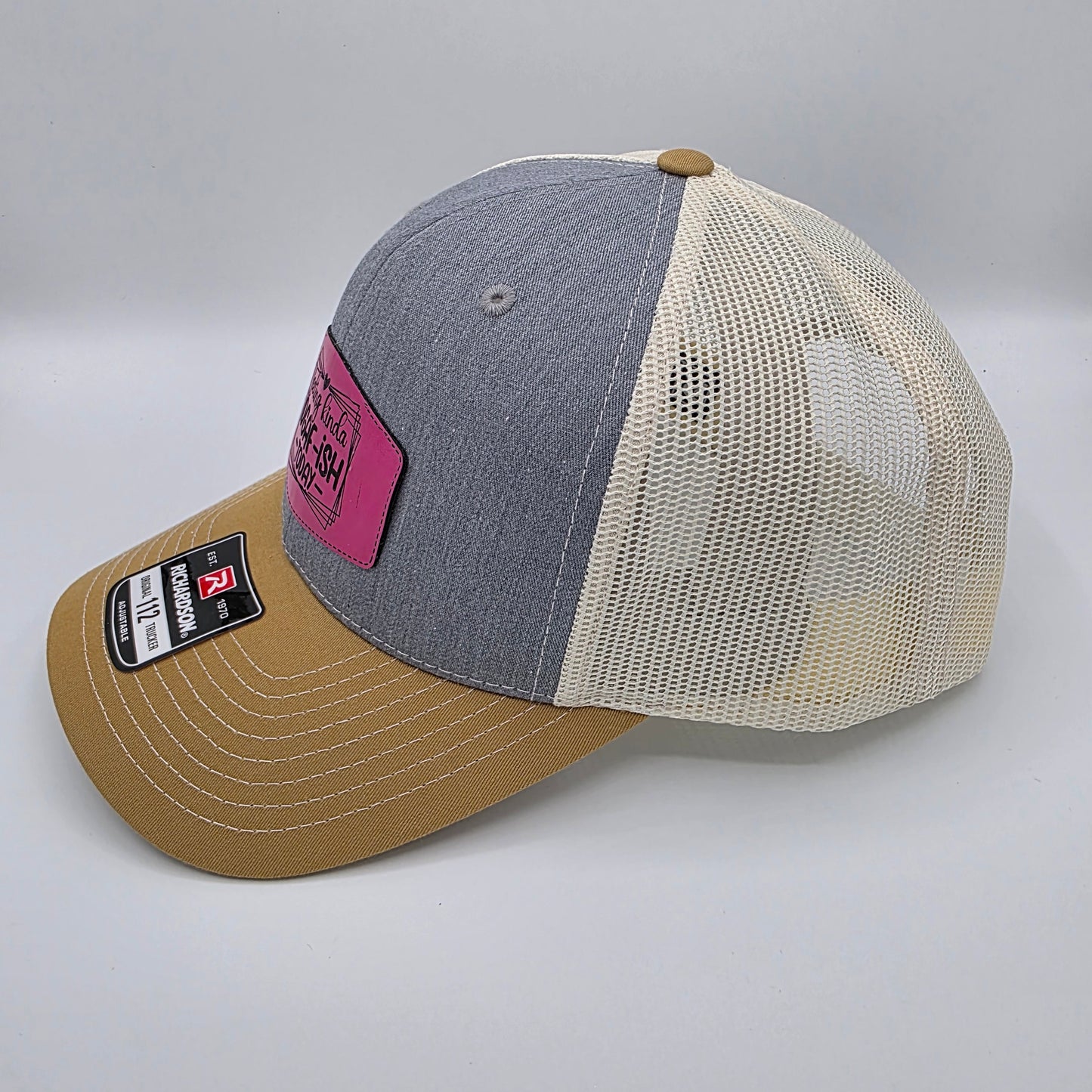 “Feeling Kinda IDGAF-ish Today” Leather Patch Hat – Richardson 112 Trucker Cap