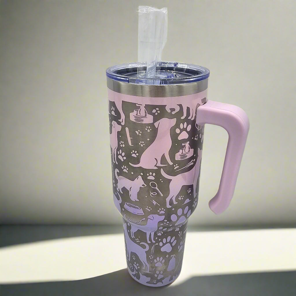Dog Lover Pets 40 oz laser engraved tumbler