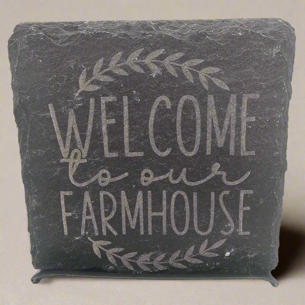 Welcome to our farmhouse slate coaster